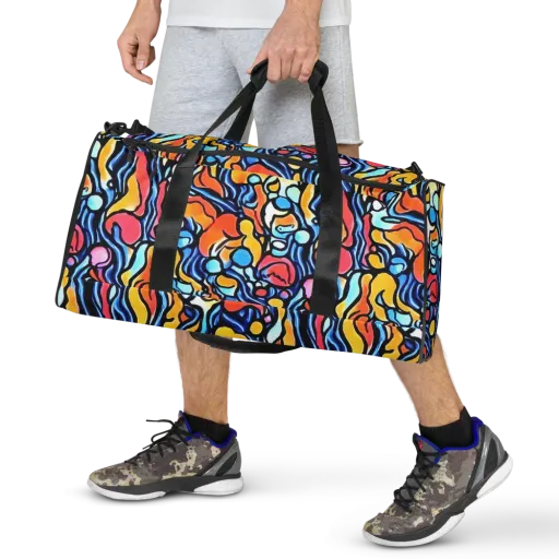 Kinetic Stained Glass on a Duffle Bag
