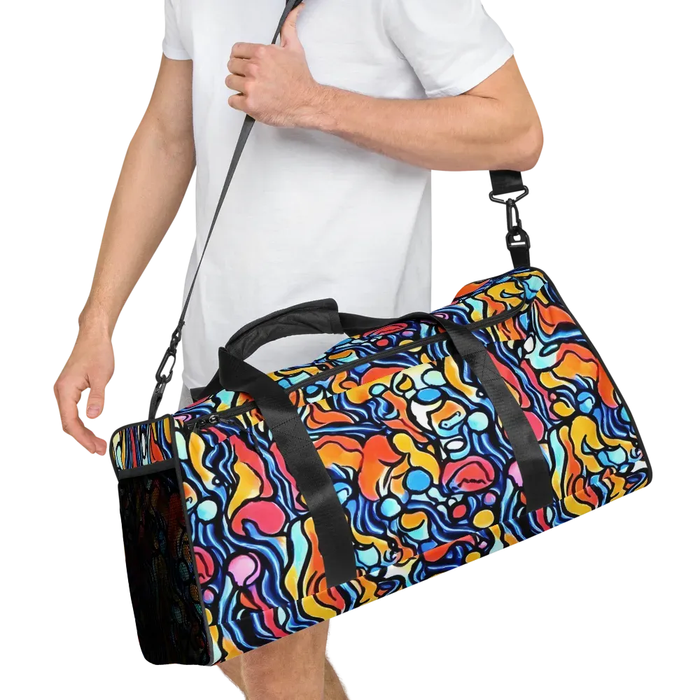 Kinetic Stained Glass on Duffle Bag — Right Front