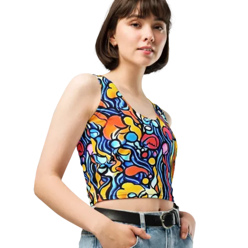 Kinetic Stained Glass on a Crop Top