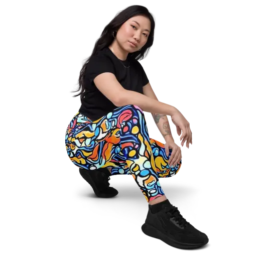 Kinetic Stained Glass on a Leggings with Pockets