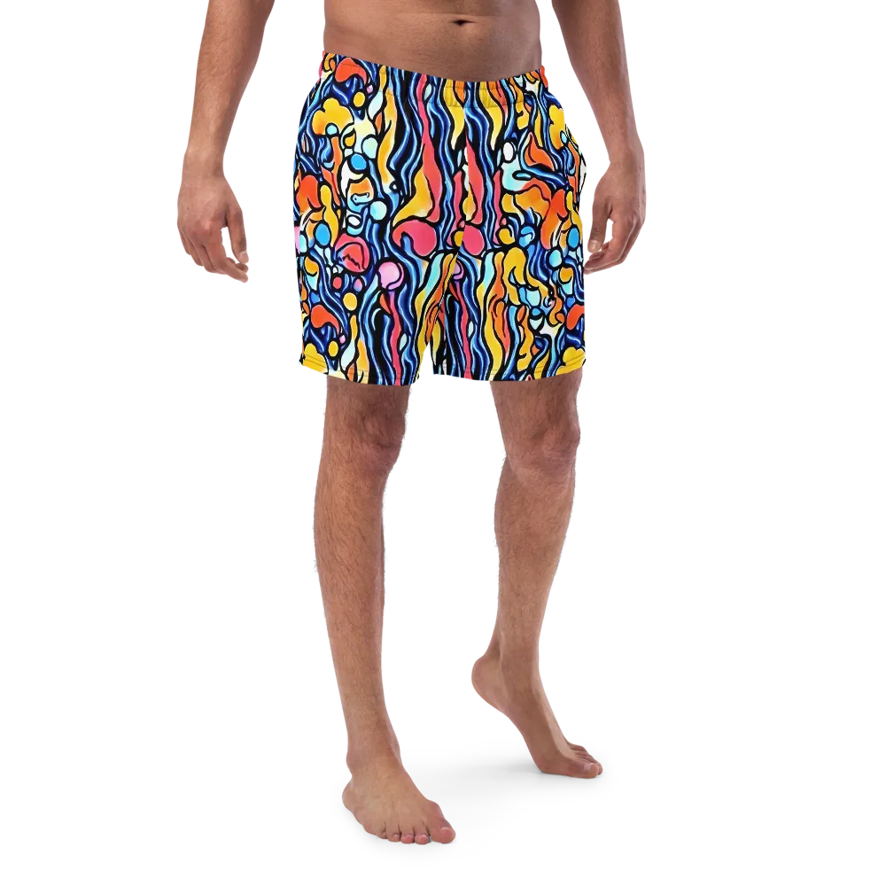 Kinetic Stained Glass on Swim Trunks — Front