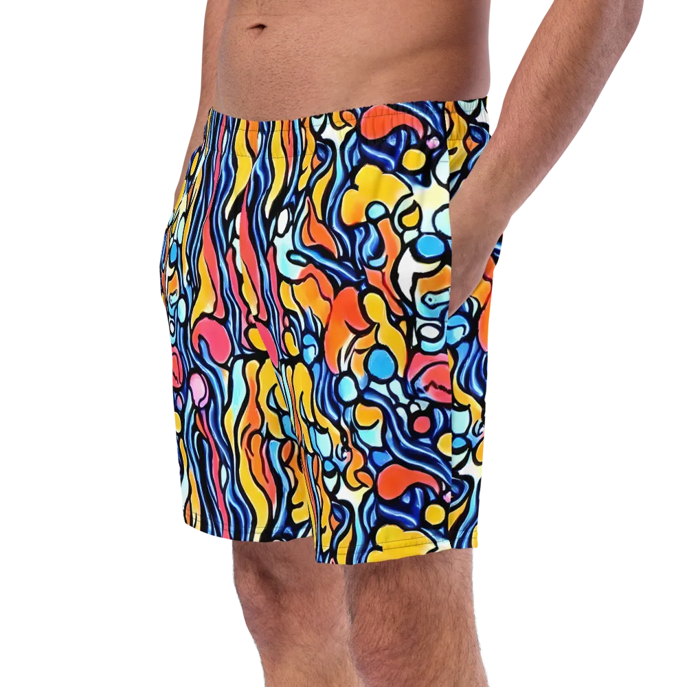Kinetic Stained Glass on Swim Trunks — Left Front