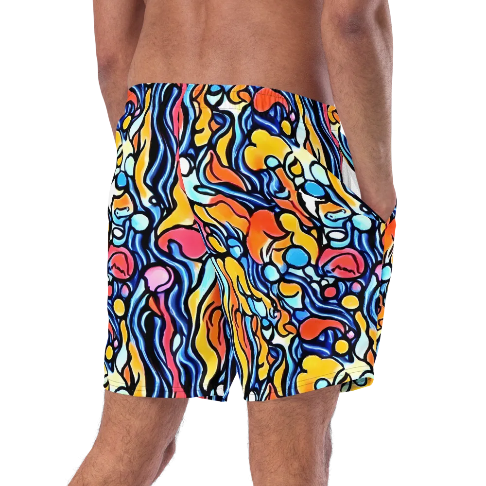 Kinetic Stained Glass on Swim Trunks — Right Back