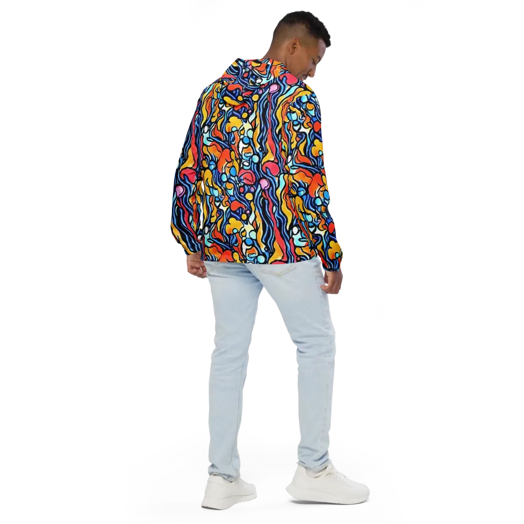 Kinetic Stained Glass on Men's Windbreaker — Back