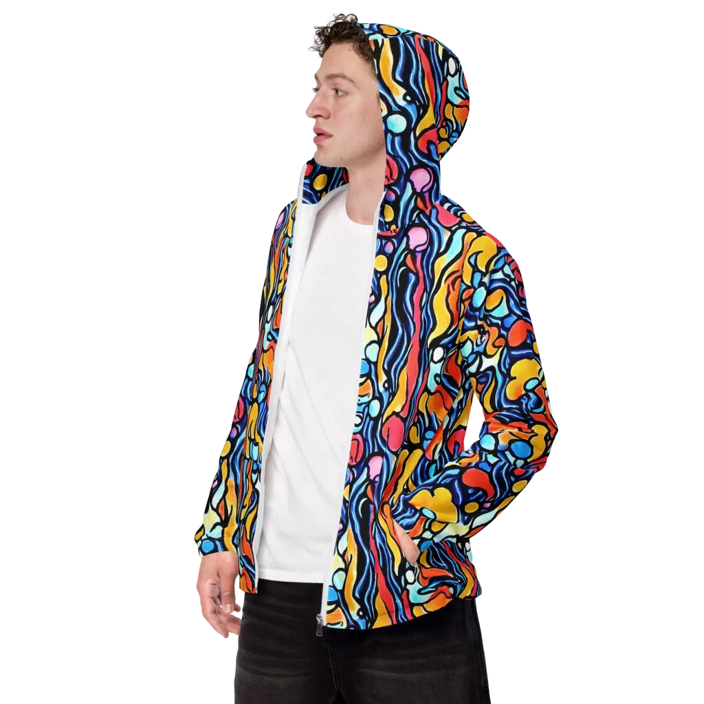 Kinetic Stained Glass on Men's Windbreaker — Left Front