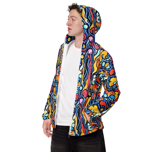 Kinetic Stained Glass on a Men's Windbreaker