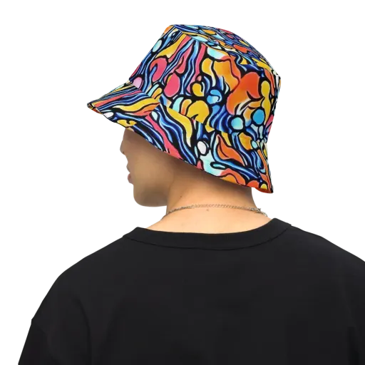 Kinetic Stained Glass on a Reversible Bucket Hat