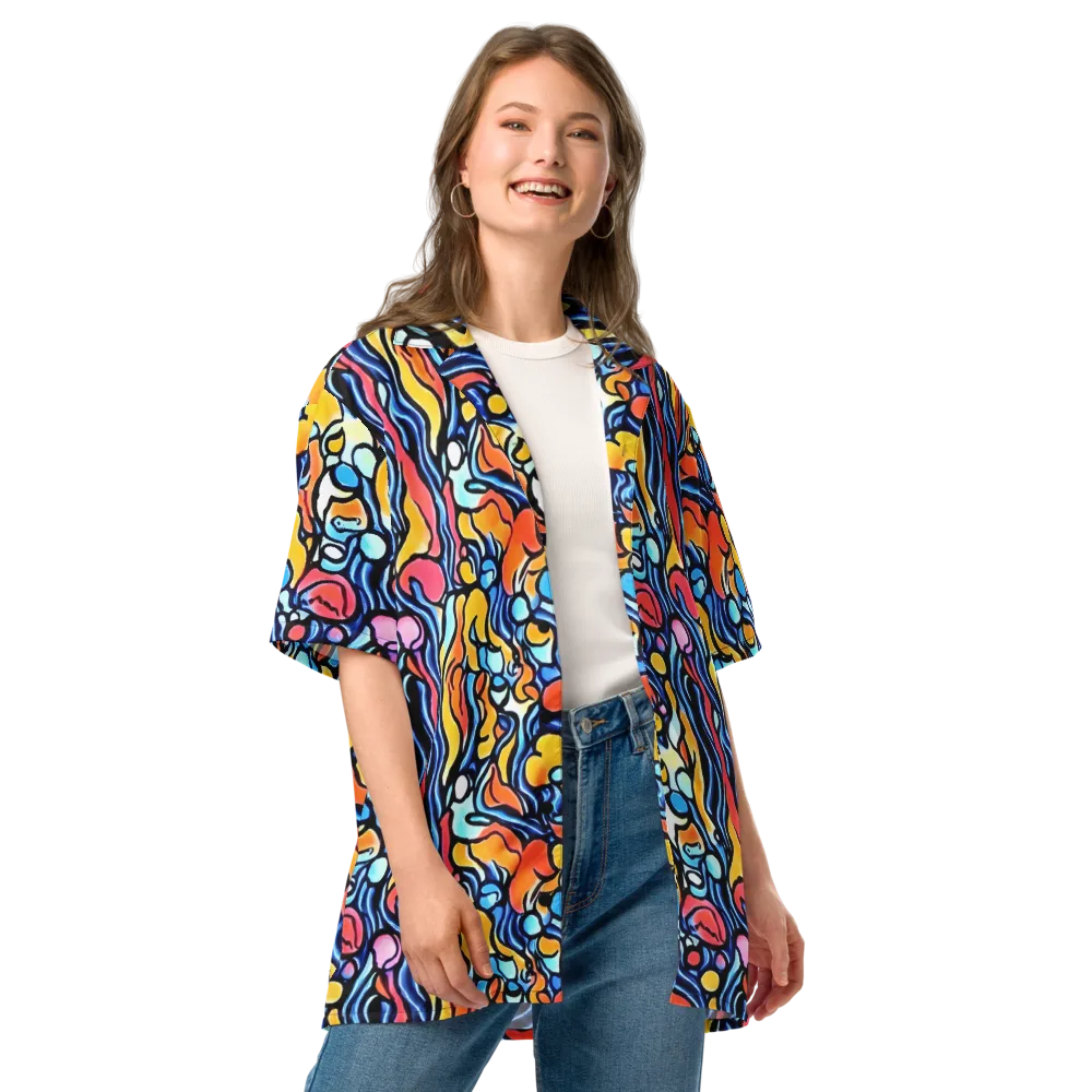 Kinetic Stained Glass on Button Shirt — Front