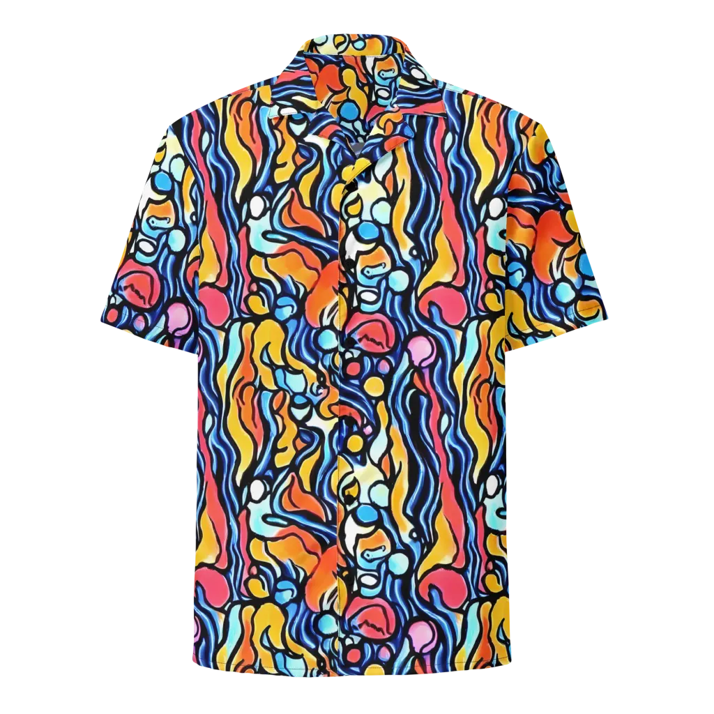 Kinetic Stained Glass on Button Shirt — Front