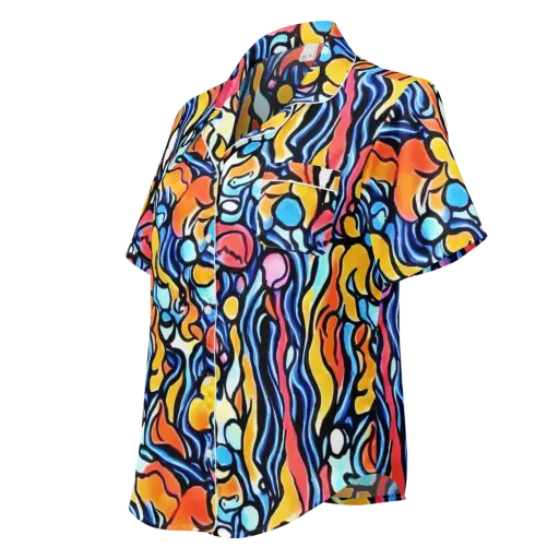 Kinetic Stained Glass on a Women's Short Sleeve Pajama Top