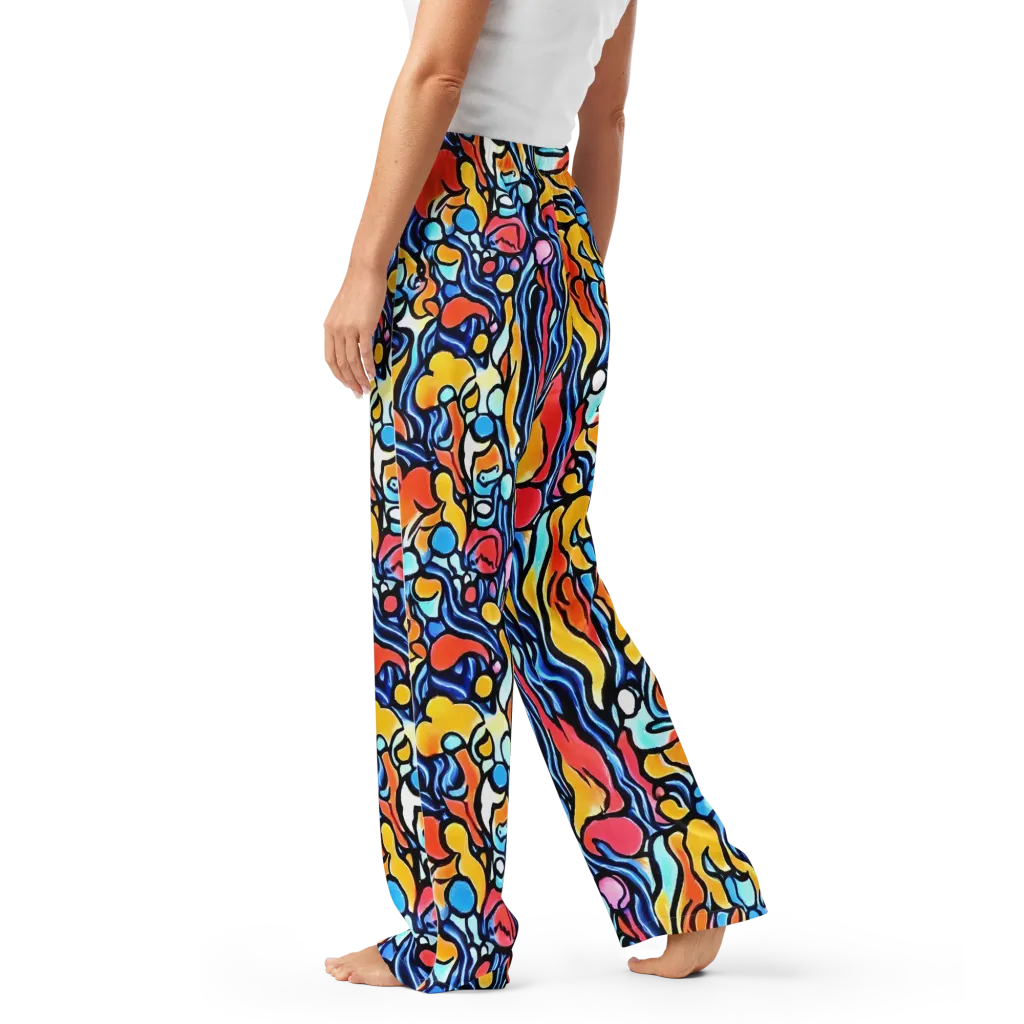 Kinetic Stained Glass on Women's Pajama Pants — Left