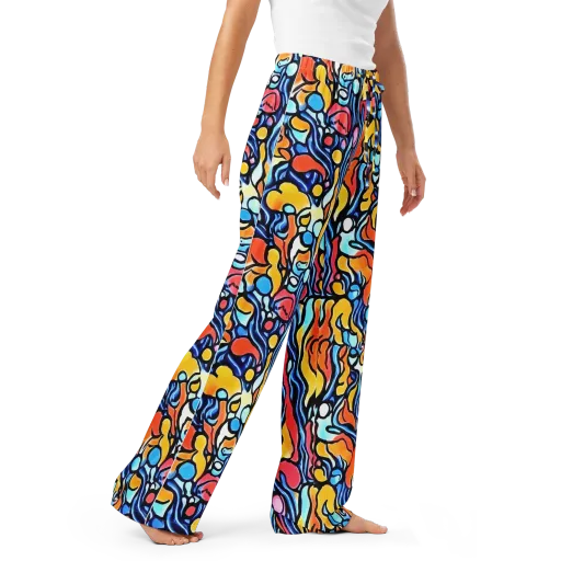 Kinetic Stained Glass on a Women's Pajama Pants