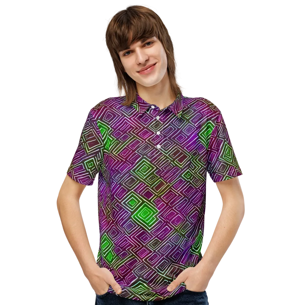 Chromatic Riddle on Men's Slim Fit Polo Shirt — Front