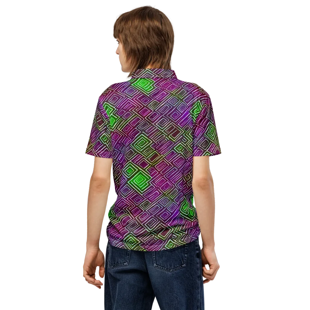 Chromatic Riddle on Men's Slim Fit Polo Shirt — Back