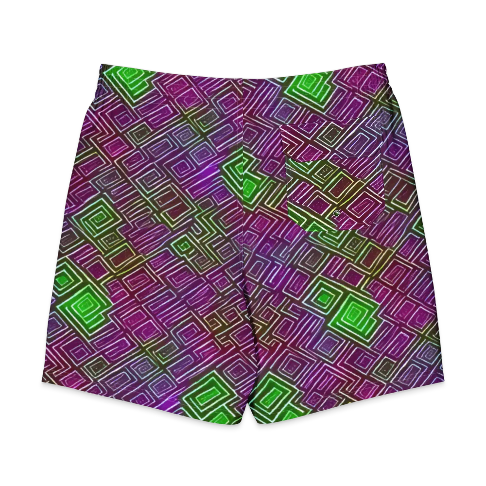 Chromatic Riddle on Men's Board Shorts — Back
