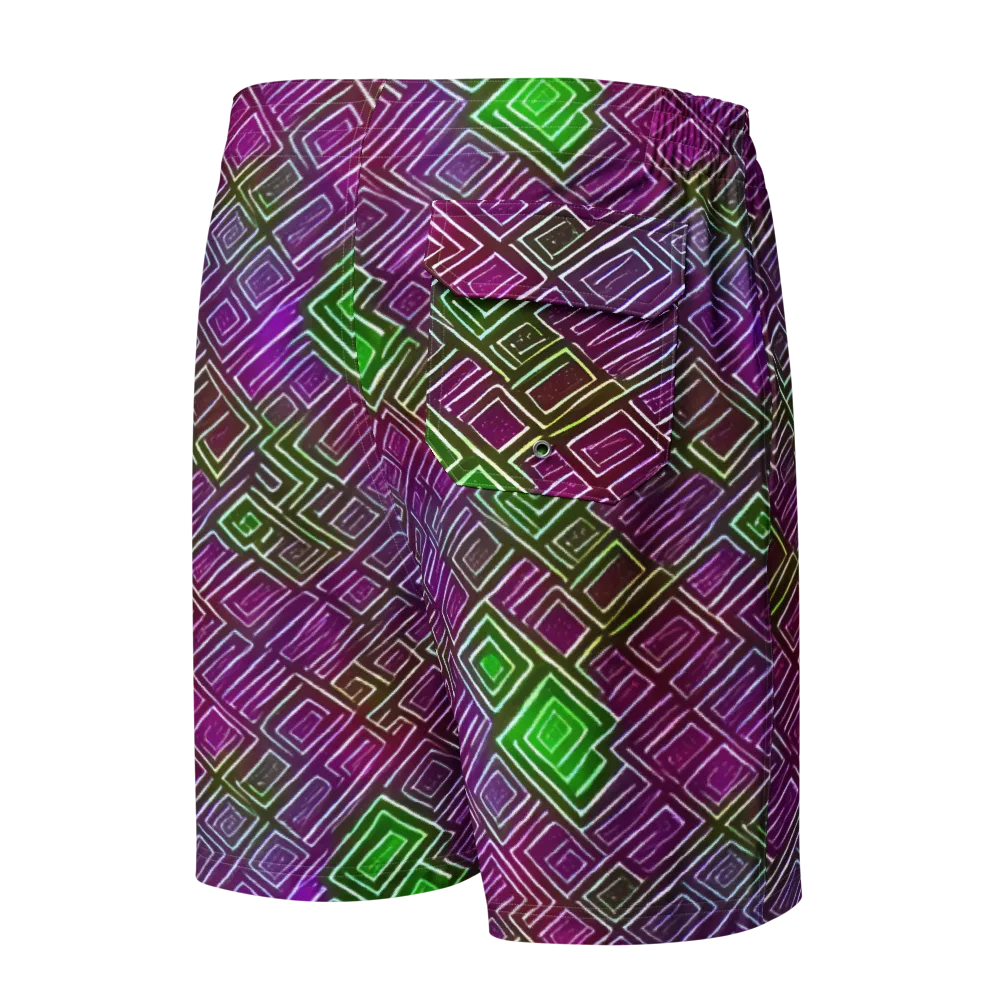 Chromatic Riddle on Men's Board Shorts — Back