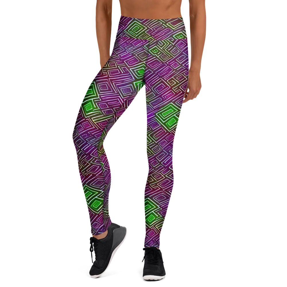 Chromatic Riddle on Yoga Leggings — Front