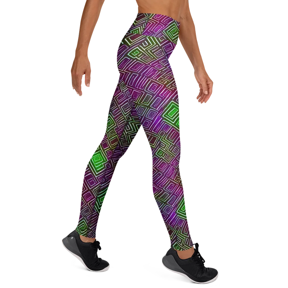 Chromatic Riddle on Yoga Leggings — Right