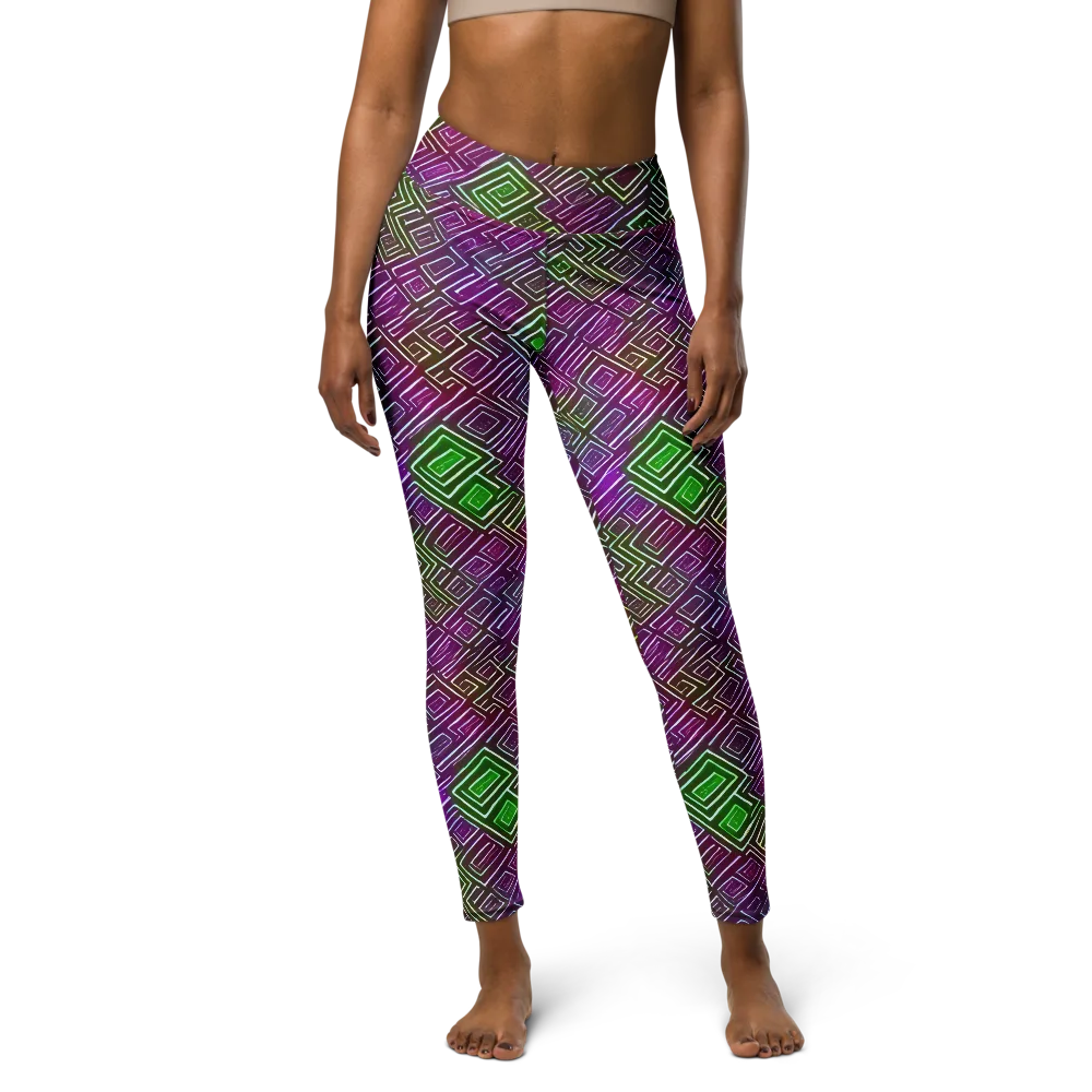Chromatic Riddle on Yoga Leggings — Front