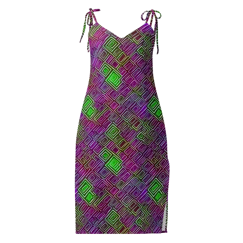 Chromatic Riddle on Slip Dress — Front