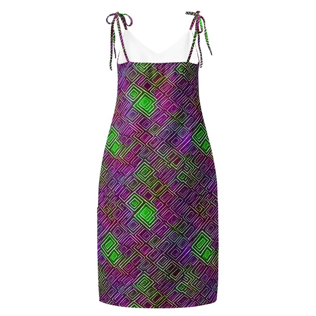 Chromatic Riddle on Slip Dress — Back