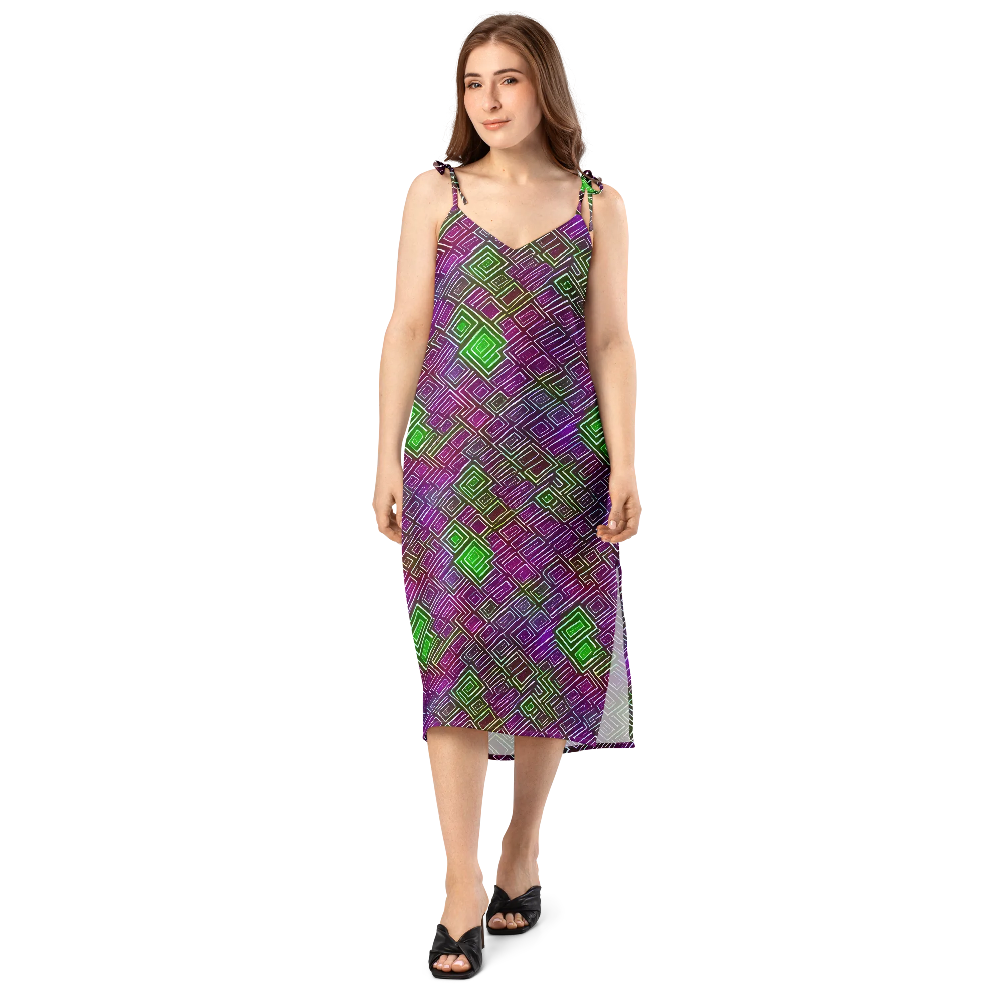 Chromatic Riddle on Slip Dress — Front