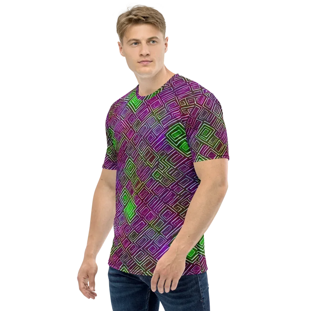 Chromatic Riddle on Men's Crew Neck T-Shirt — Left