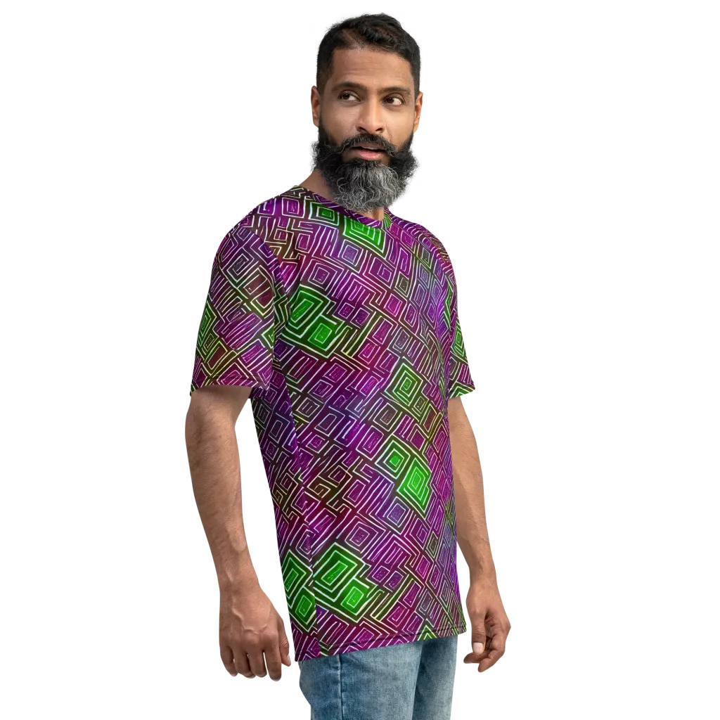Chromatic Riddle on Men's Crew Neck T-Shirt — Right