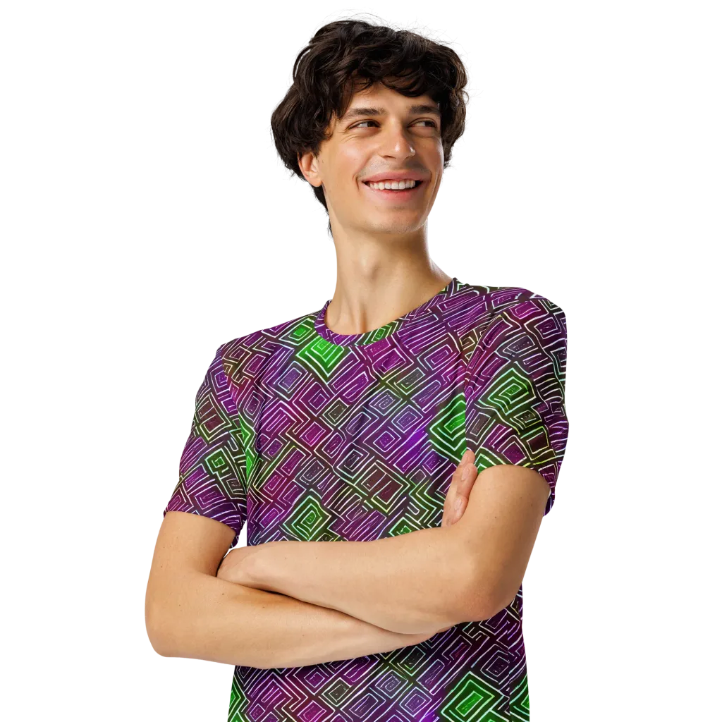 Chromatic Riddle on Men's Crew Neck T-Shirt — Left Front