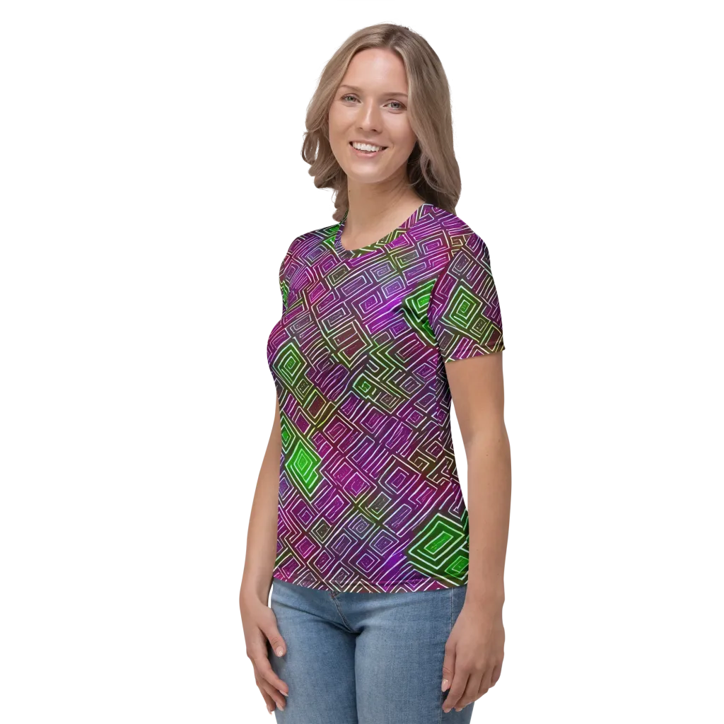 Chromatic Riddle on Women's Crew Neck T-Shirt — Left