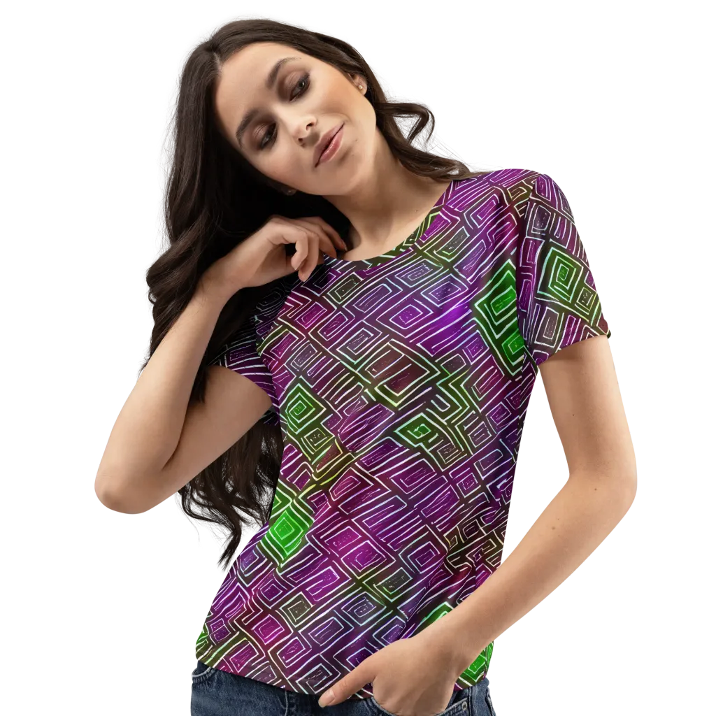 Chromatic Riddle on Women's Crew Neck T-Shirt — Left Front