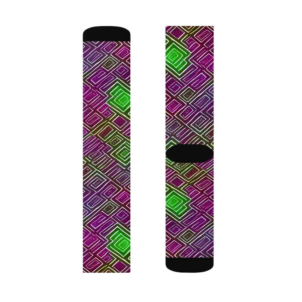 Chromatic Riddle on Socks — Left Sock