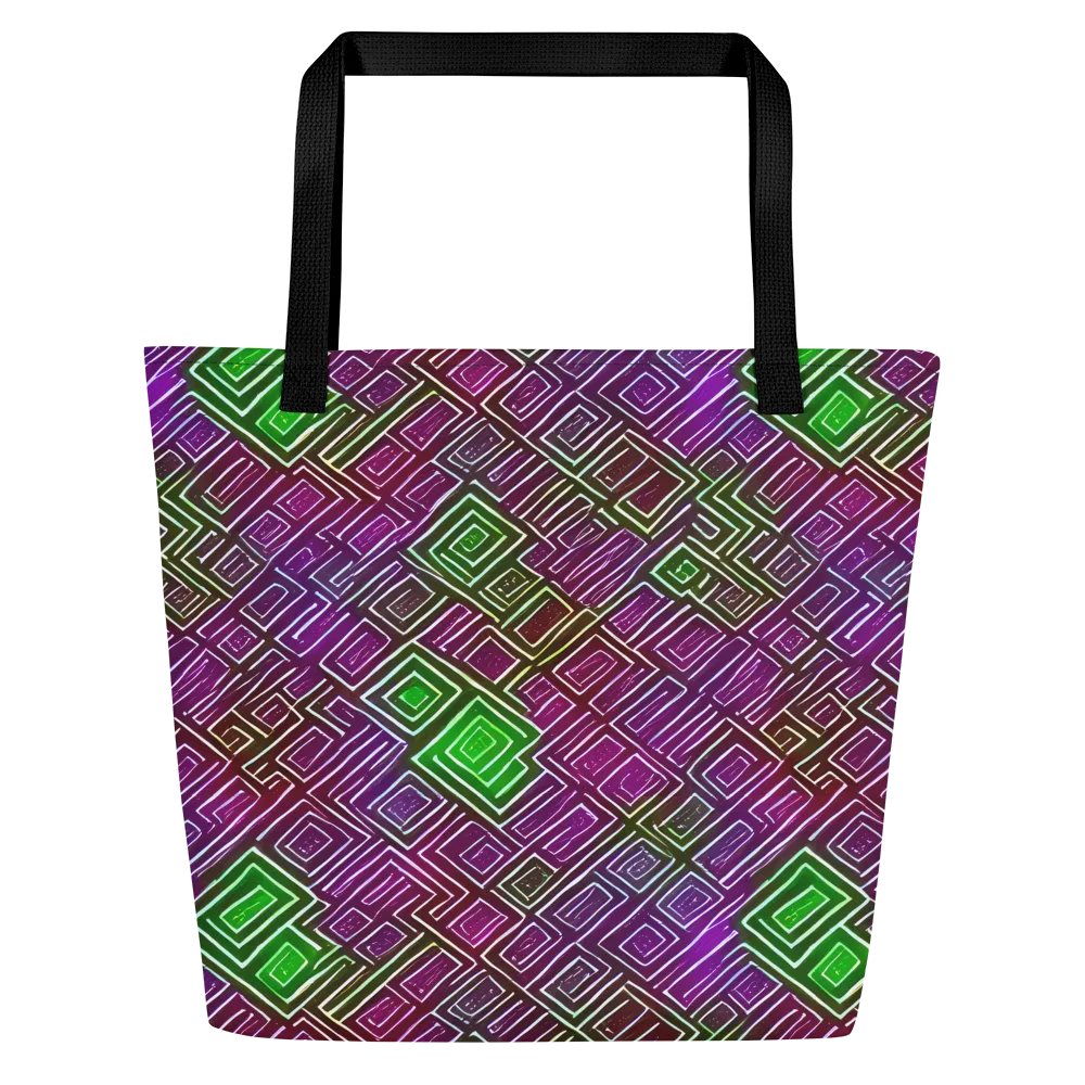 Chromatic Riddle on Large Tote Bag W/ Pocket — Front