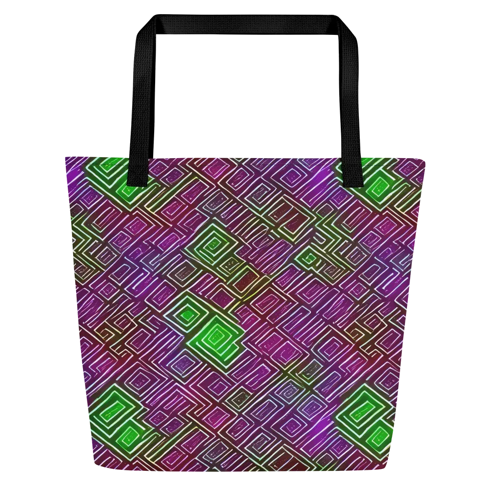 Chromatic Riddle on Large Tote Bag W/ Pocket — Front