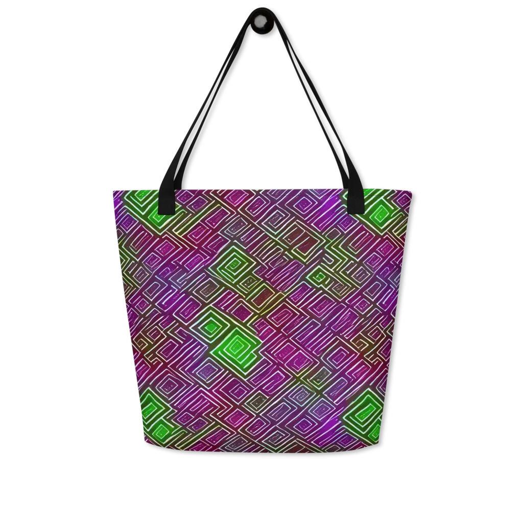 Chromatic Riddle on Large Tote Bag W/ Pocket — Front