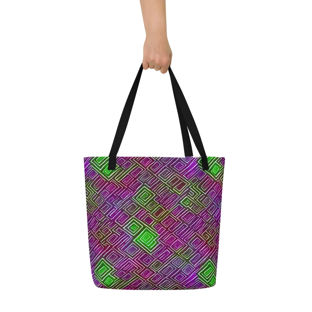 Chromatic Riddle on Large Tote Bag W/ Pocket — Front