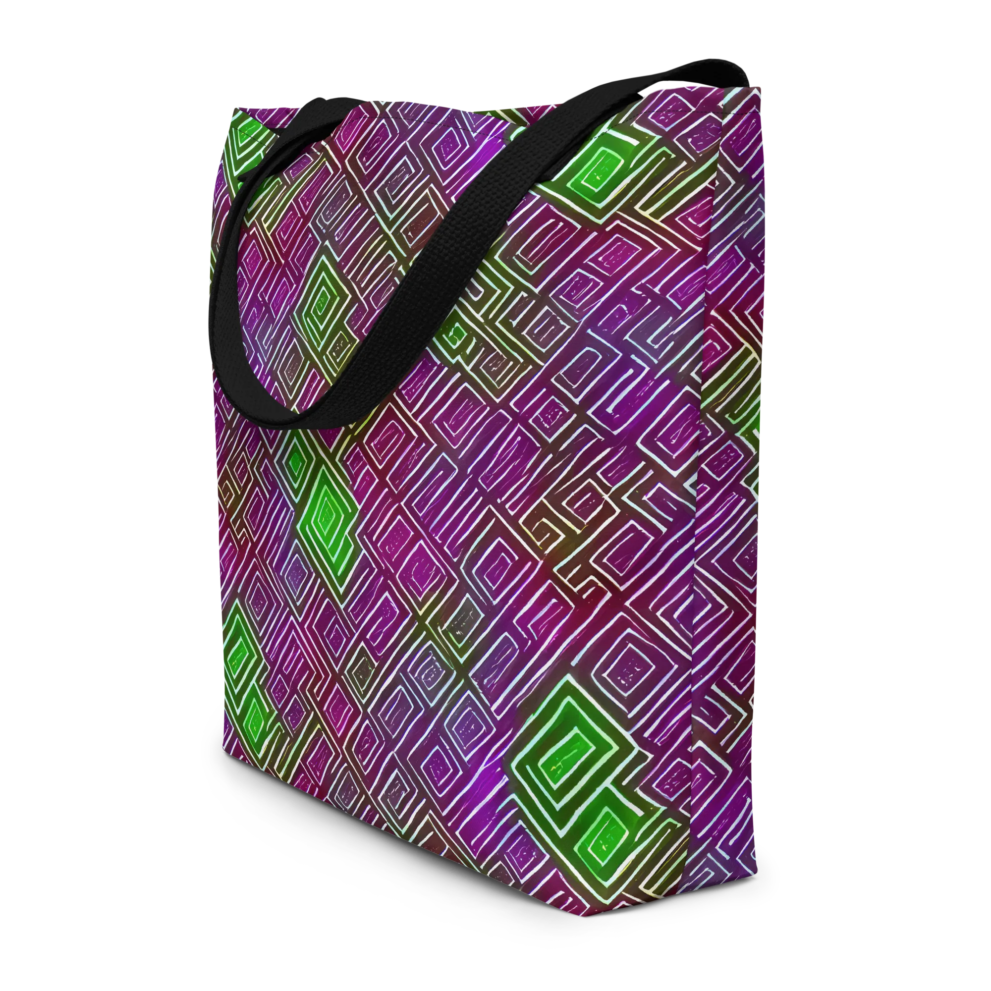 Chromatic Riddle on Large Tote Bag W/ Pocket — Front