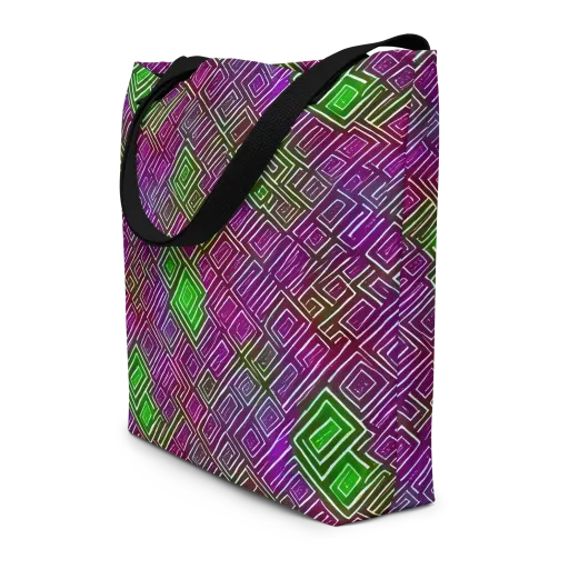 Chromatic Riddle on a Large Tote Bag W/ Pocket