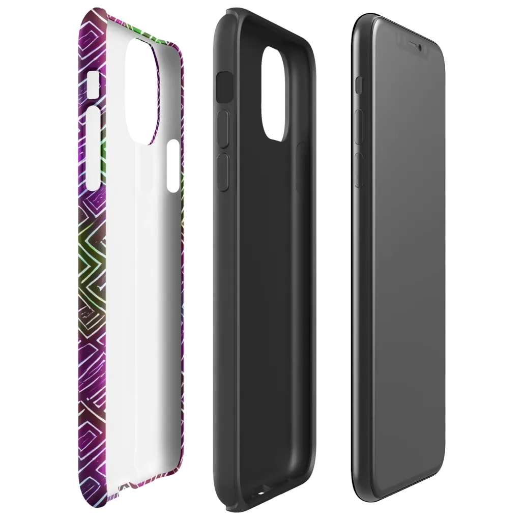 Chromatic Riddle on Tough Case for iPhone® — Right
