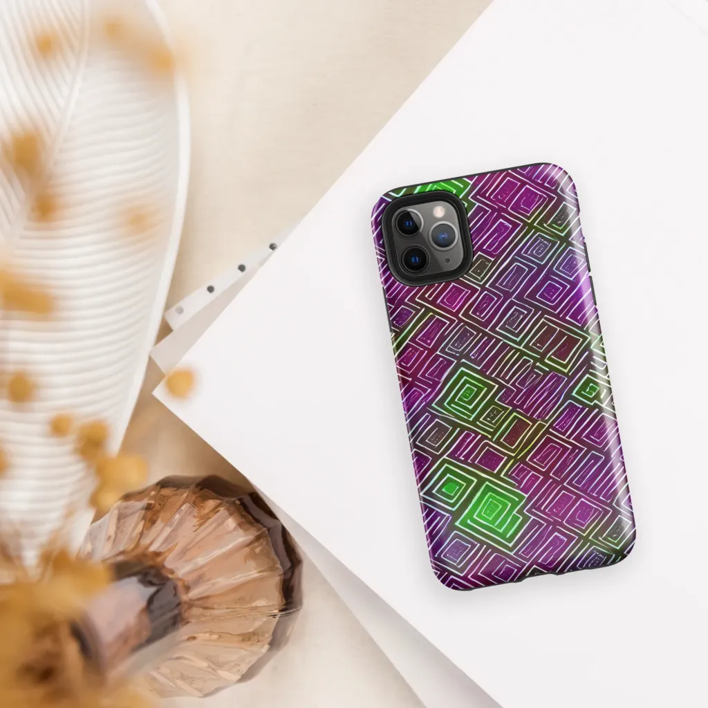 Chromatic Riddle on Tough Case for iPhone® — Front