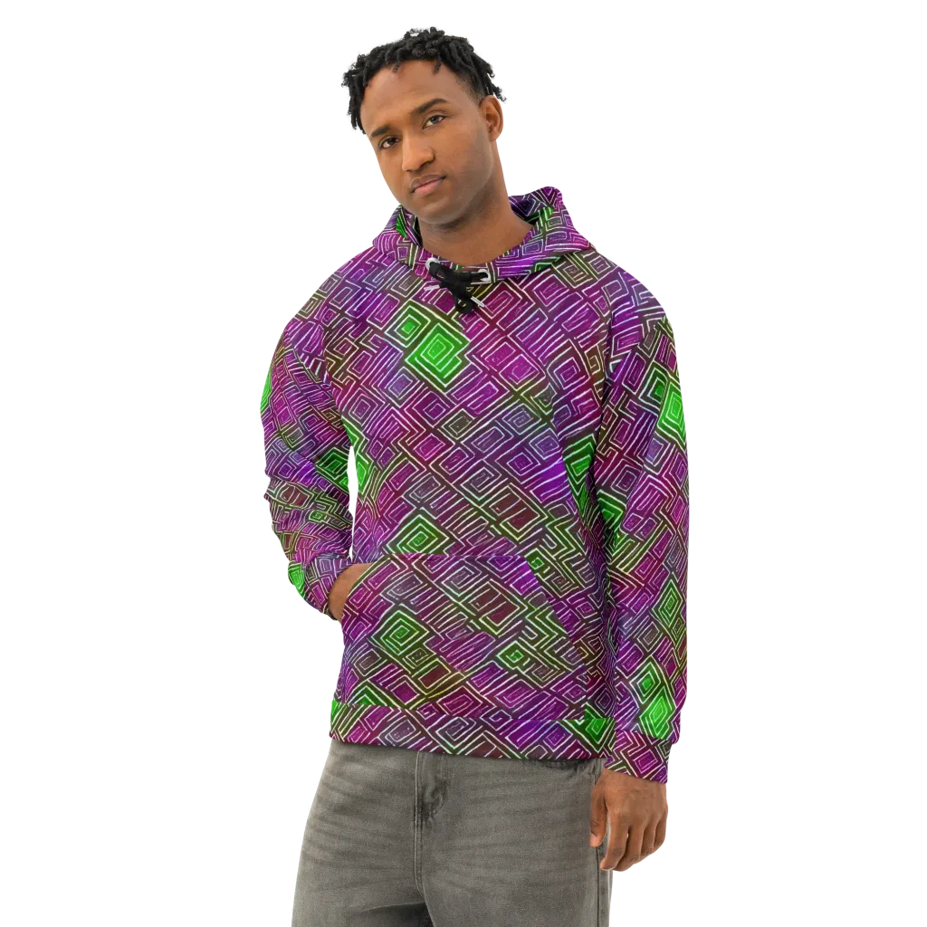Chromatic Riddle on Cotton Hoodie — Left Front