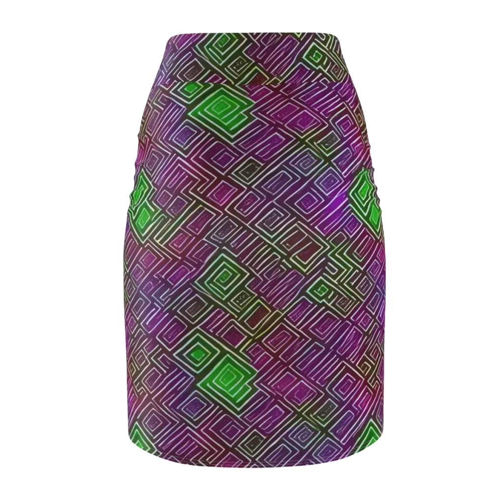 Chromatic Riddle on Pencil Skirt — Back