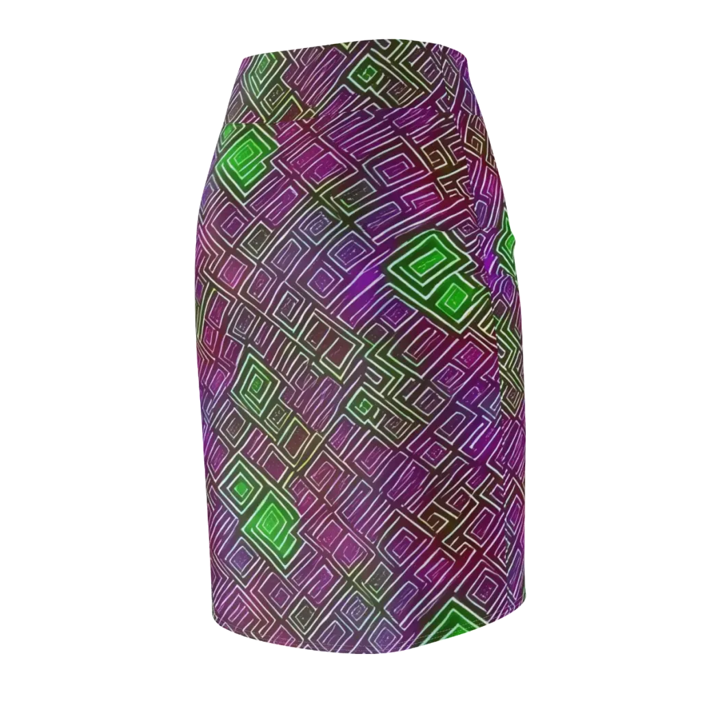 Chromatic Riddle on Pencil Skirt — Back Side