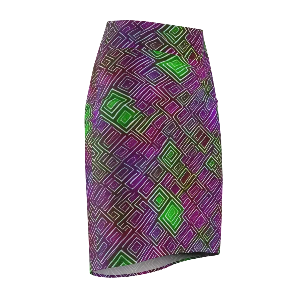 Chromatic Riddle on Pencil Skirt — Front Side