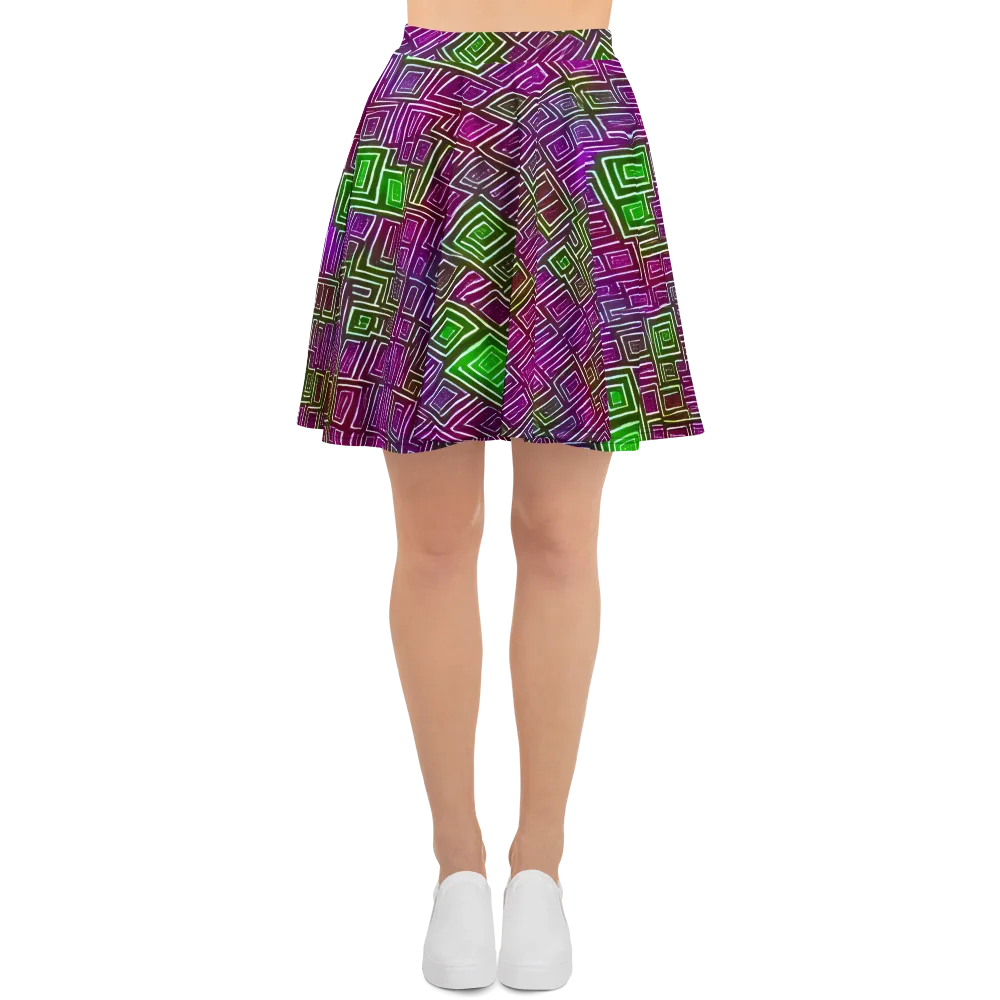 Chromatic Riddle on Skater Skirt — Front