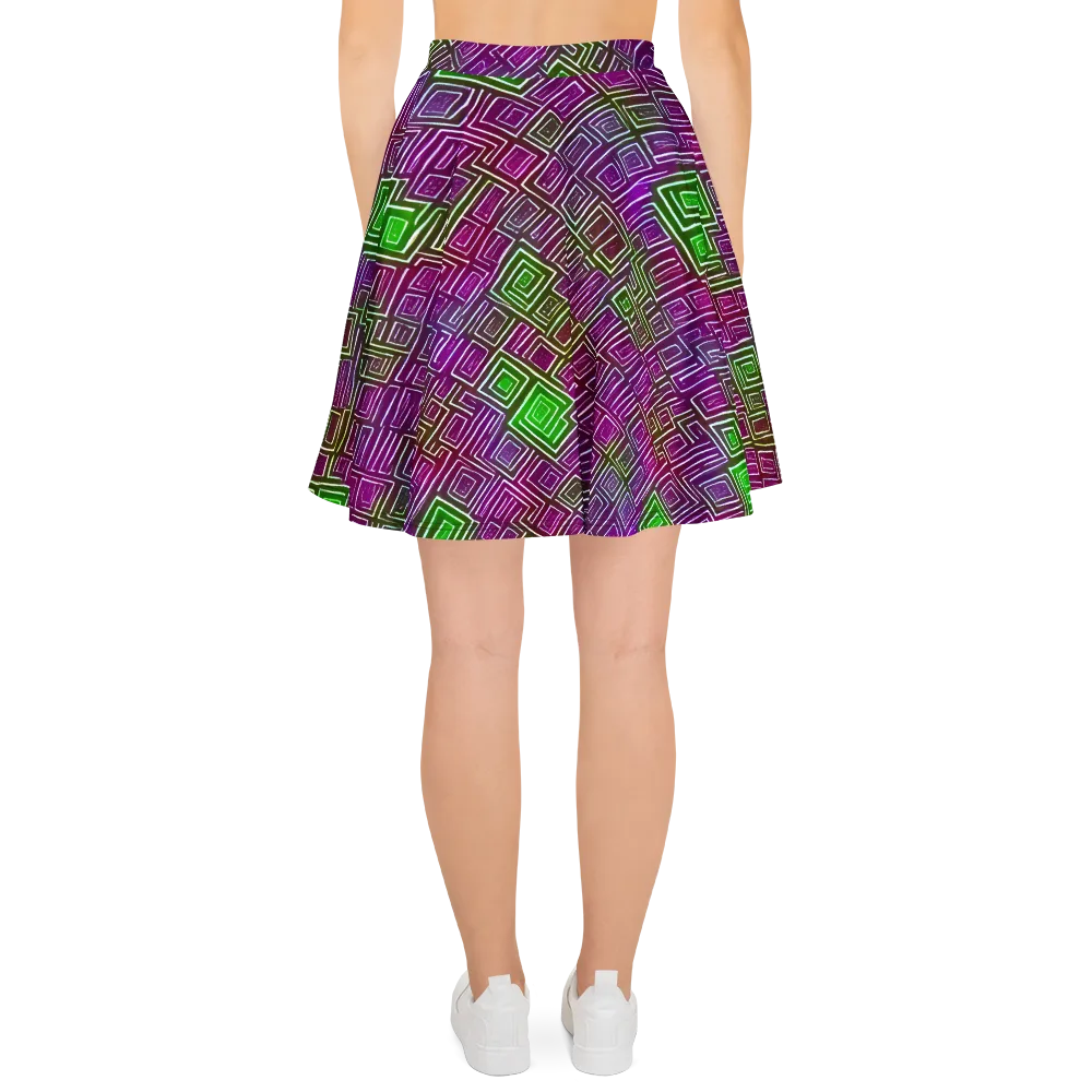Chromatic Riddle on Skater Skirt — Back