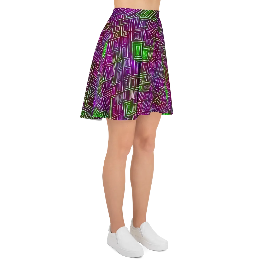 Chromatic Riddle on Skater Skirt — Right