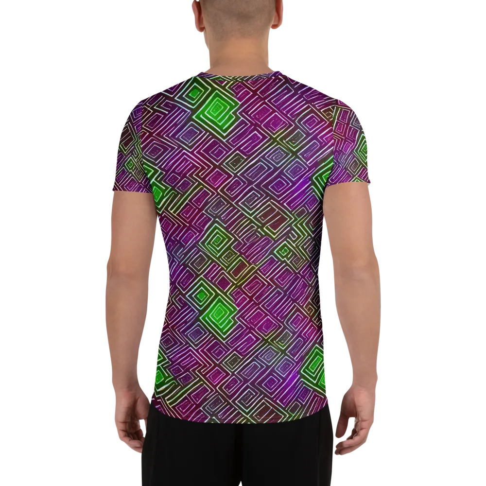 Chromatic Riddle on Men's Athletic T-Shirt — Back