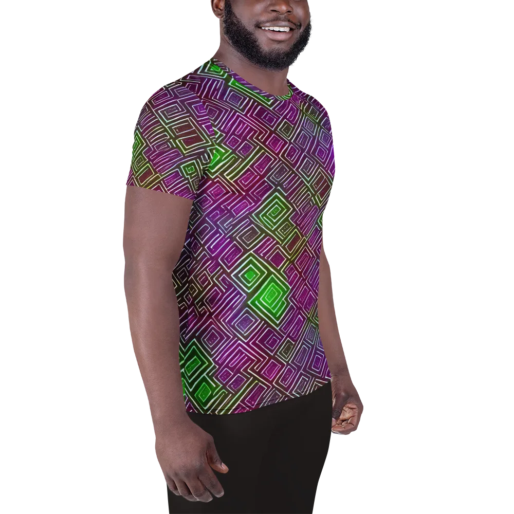 Chromatic Riddle on Men's Athletic T-Shirt — Right