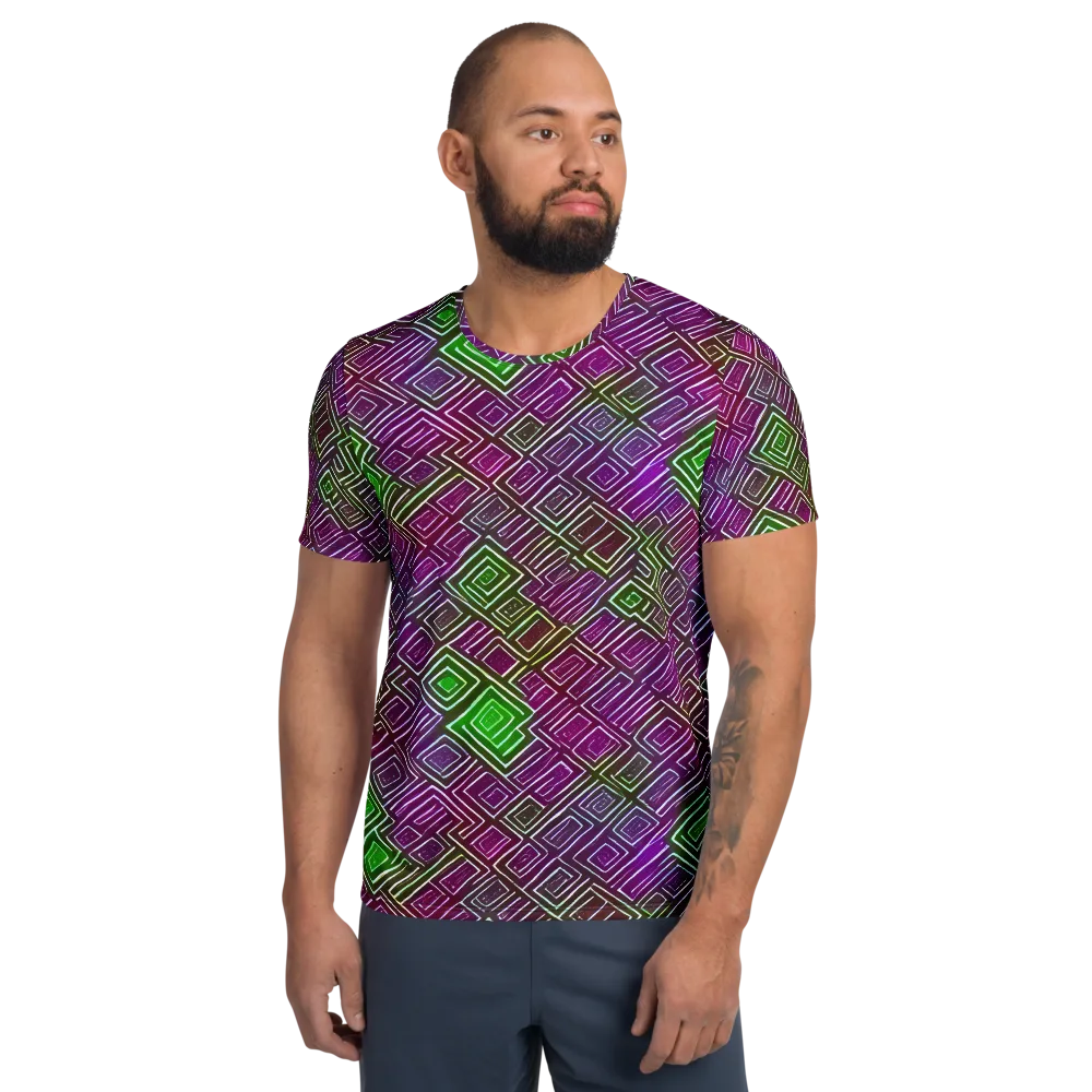 Chromatic Riddle on Men's Athletic T-Shirt — Front